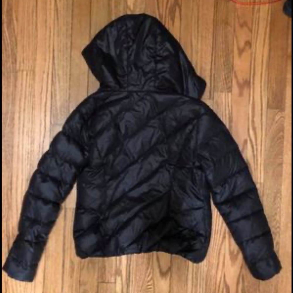 Black Hooded Down Puff Jacket - image 2